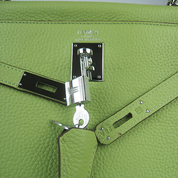 High Quality Hermes Kelly 35CM Togo Leather Bag Green 6308 - Click Image to Close